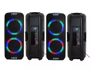 2 MR DJ PBX6500LED Professional Dual 15” 3-Way Full-Range Powered/Active DJ PA M - Picture 1 of 8