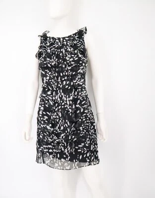 Adrianna Papell Women's Size 8 Black White Sheath Sleeveless Dress Cocktail NEW - Image 1 of 4