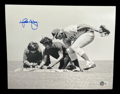 RICK MONDAY CUBS DODGERS SAVES FLAG SIGNED AUTOGRAPH 11X14 PHOTO BAS BECKETT (A) - Image 1 of 3