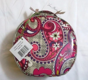 Vera Bradley PAISLEY MEETS PLAID HATBOX Cosmetic TRAVEL Crafts CASE Sewing, NWT~ - Picture 1 of 5
