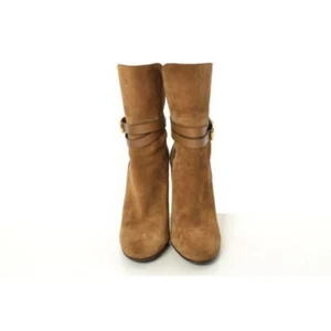 Stivali Gucci cinturino tacco scamosciato marrone EU40 US9 Giappone F/S USATI - Foto 1 di 24