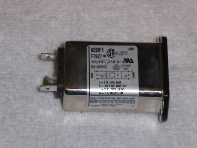 Lot of 2 Corcom 6EBF1 Accessory Power Entry Connector Receptacle Female - Image 1 of 4