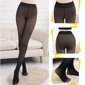 HSR Winter Warm Thermo Fleece Gefüttert Zweifarbig Damen Velvet Touch Leggings Tig - Bild 1 von 6