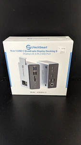 Estación de acoplamiento Utech Smart 15 en 1 USB-C de cuatro pantallas puerto SSD M.2 - Imagen 1 de 2