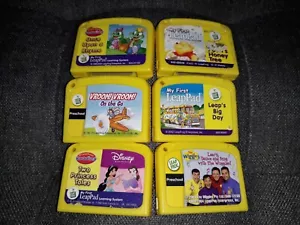 My First LeapPad 6 cartridges only Bundle Disney Two Princess Tales Wiggles Read - Picture 1 of 10