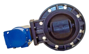 8" Colonial PVC Butterfly Valve V80411ND Valbia Actuator 82DA1370 Pneumatic - Picture 1 of 12
