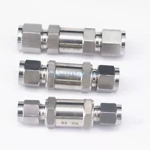 3-20mm 1/8"-3/4 304 Stainless One Way Check Valve Non-return Compression Valve - Picture 1 of 2