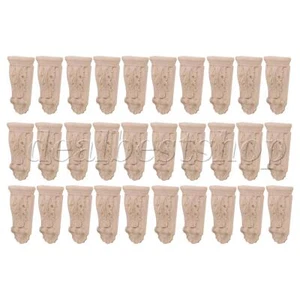 30x Unpainted Solid Wood Carved Corbels Column 1.97x0.67x3.94 Inch F45 - Picture 1 of 9