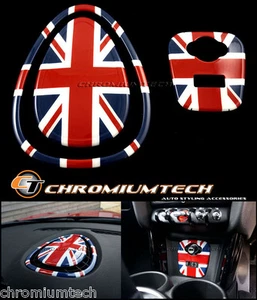 MINI Cooper/S/ONE F55 F56 F57 Union Jack Centro Pannello Pannello Cruscotto Pannello USB - Foto 1 di 6