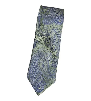 Corbata SUITSUPPLY Para Hombre 100% Seda LUJO Corbata XL Verde Cachemira W:3.2" Usada en Excelente Condición Foto 1 de 4