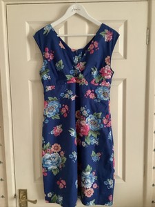 Joules V-Neck Blue Dresses for Women 