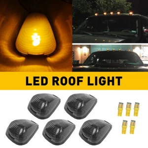 5 Smoke Lens Amber Cab LED Roof Marker Light Kit For Ford F-250 F-350 Super Duty - Picture 1 of 16