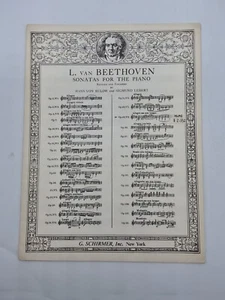Beethoven Sonatas for Piano Sheet Music Two Easy Sonatas Op 49 No 2 in G Major - Picture 1 of 10