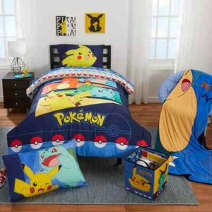 5 pc Pokemon Groove Twin Comforter, Sheet, & Character Pillow Set NIP - Picture 1 of 13