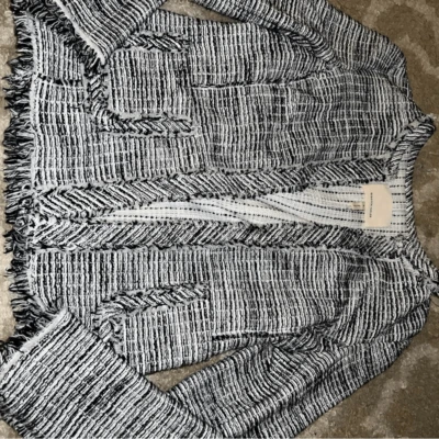 Chaqueta de tweed blanco y negro Rebecca Taylor Foto 1 de 4