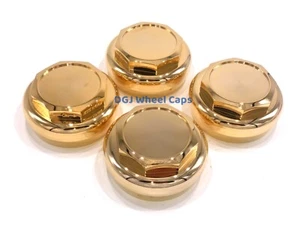 Hex Cut Gold Knock-offs Spinners for Lowrider Wire Wheels - Picture 1 of 3