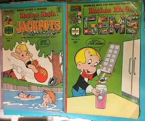RICHIE RICH 2 Comics Jackpots August #30 & Edelsteine März #16 von 1977 - Bild 1 von 1