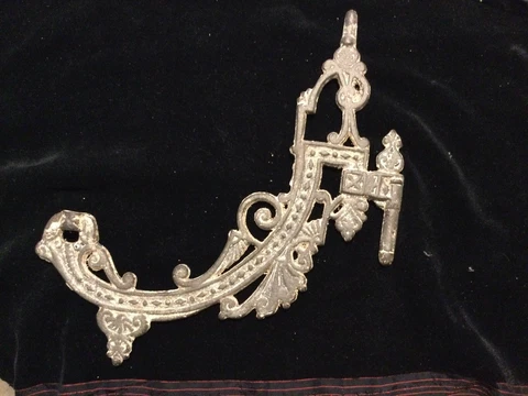 Ornate Victorian Cast Iron Oil Lamp Bracket Scounce Bracket Cover