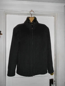 NWOT MARC NEW YORK Mens Faux Fur Collar Drk. Gray Wool Lined Zip Jacket Sz L - Picture 1 of 7