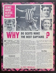 SCOTLAND Captains signed 1969 Feature BILLY BREMNER MONCUR MacKAY McLINTOCK - Picture 1 of 1