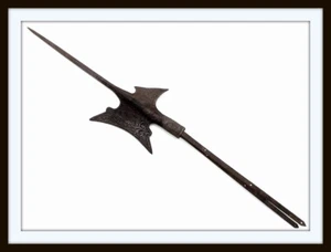 ANTIQUE RENAISSANCE ERA SWISS GERMAN OR ITALIAN ENGRAVED HALBERD AX POLEARM HEAD - Picture 1 of 3