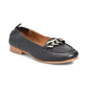 Söfft Kadyn Black Leather Chain Link Round Toe Slip On Ballet Loafer Flat Size 8 - Picture 1 of 10