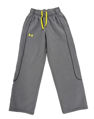 Pantalones deportivos Under Armour holgados unisex talla pequeña grises con cordón amarillo Foto 1 de 4