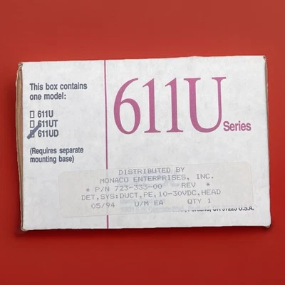 Detector de humo sistema fotoeléctrico ESL serie 611U 611UD NUEVO Foto 1 de 3