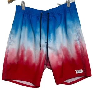 O'Neill Board Shorts Mens Small Red  Blue Striped Pockets Patriotic 4th of July - Picture 1 of 6