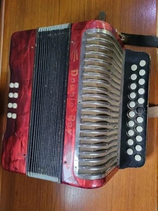 Lovely Hohner Double Ray Black Dot Button Accordion in B/C 8 Bass. - Picture 1 of 10