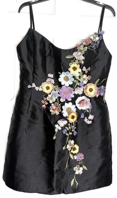 Vestido de fiesta floral bordado para mujer 12 negro ajustado hadas grunge lolita Foto 1 de 4