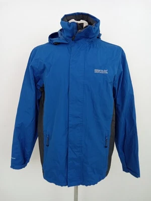 Chaqueta para hombre Regatta talla M azul/gris cremallera/almohadilla adhesiva cierre forro de malla usada Foto 1 de 4