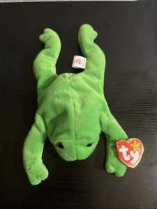 Ty Beanie Baby Legs The Frog  Original 9 1993 PVC Pellets Beanie Babies - Picture 1 of 16