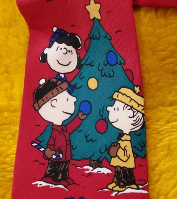 SNOOPY ~ CACAHUETES ~ CHARLIE BROWN ~ CORBATA DE NAVIDAD PARA HOMBRE ~ 56" Foto 1 de 4