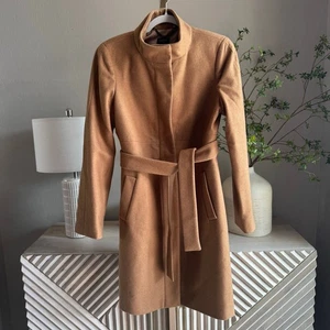 J.Crew Camel Wollmischung Gürtel Mantel Damengröße 10 fällt klein aus - Bild 1 von 9