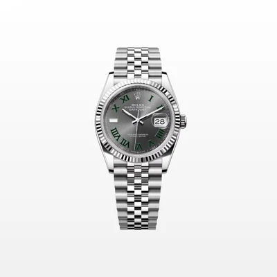 Rolex Datejust 36 mm sin usar, acero, pizarra Wimbledon, Jubilee, 126234, fecha 2025 Foto 1 de 4