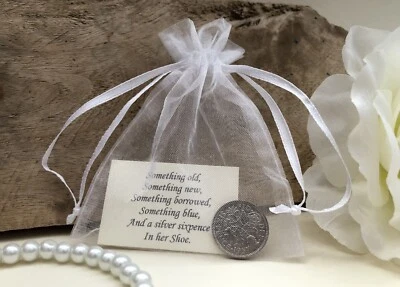 Bride's Silver Sixpence - Something Old - Lucky Wedding Shoe Charm Coin Gift