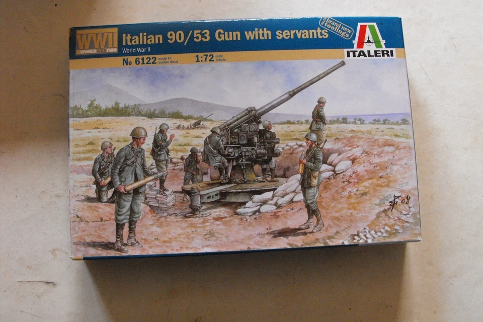 KIT SCALA 1/72 ITALERI COD. 6122 ITALIAN 90/53 GUN WITH SERVANTS - Immagine 1 di 1