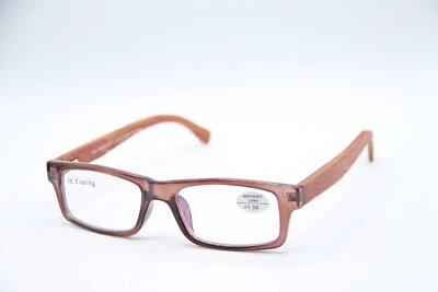 NUEVAS GAFAS I LOVE RON'S ÓPTICAS MARRÓN MADERA +1,00 GAFAS AUTÉNTICAS 49-19 Foto 1 de 4