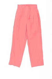Marks & Spencer Womens Pink Cotton Blend Cropped Trousers Size 6 L22 in - Picture 1 of 10