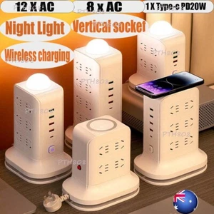 Power Board 8/12 Way Outlets Socket USB Charging Charger Ports Surge Protector - Picture 1 of 29