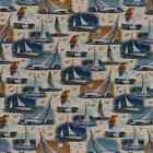 Ticker Sail Away Novelty Tapestry Woven Pattern Upholstery Fabric by the Yard