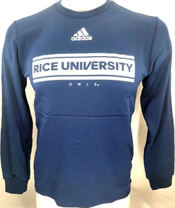 NEW Rice University Owls Navy Adidas Team Issue Crew Neck Sweatshirt Men's M - Picture 1 of 7