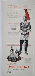 1941 Dewar's White Label whisky escocés Royal Horse Guards anuncio vintage - Imagen 1 de 1