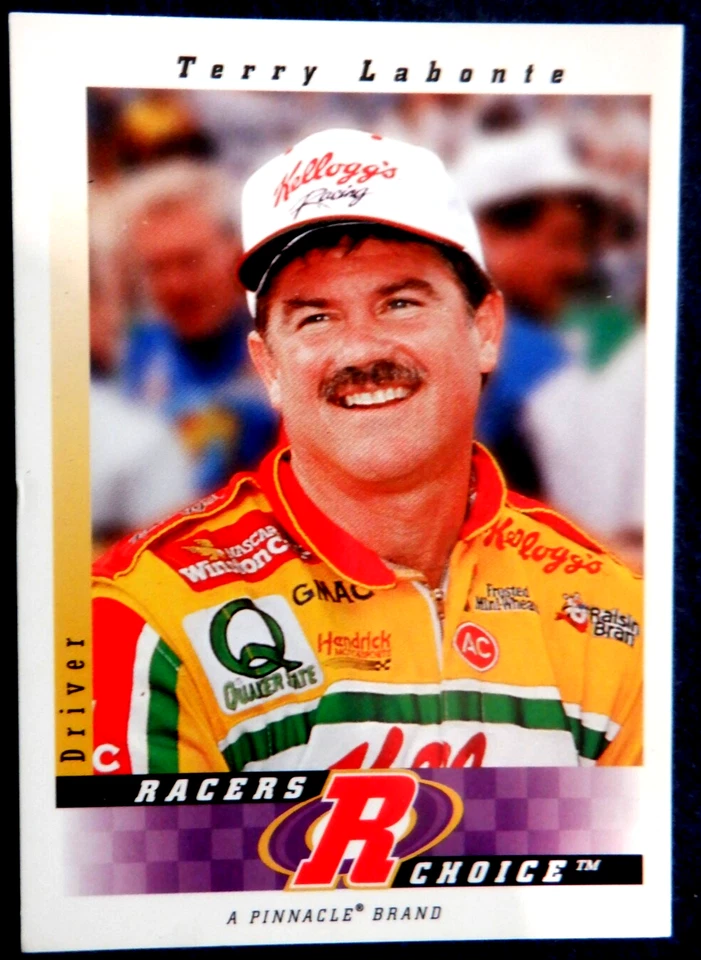Terry Labonte Nascar promo card 5, 1997 Pinnacle Racer's Choice / Kellogg's - Image 1 of 2