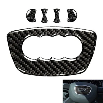 Наклейка из углеродного волокна на руль для Audi A3 A4 A6 12-18 Q3 Q5 Q7 - Изображение 1 из 2
