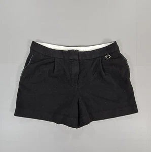 Massimo Dutti Womens Shorts Black 10 UK Wool Stretch Pleated Hot Pants - Picture 1 of 8