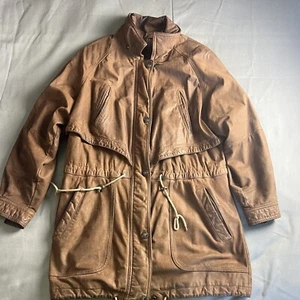Vintage Adventure Bound Wilson Leather Bomber Jacket Drawstring Medium - Picture 1 of 8
