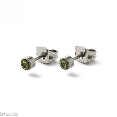 Earrings in stainless steel with peridot Monomania 31158 antiallergic - Image 1 of 2