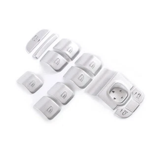 Aluminum Silver Window Lift Panel Switch Decoration For Benz GLB W247 2020-2022 - Picture 1 of 8